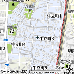 愛知県名古屋市中川区牛立町周辺の地図