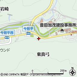 愛知県豊田市足助町東真弓周辺の地図
