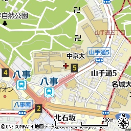 中京大学　学生課周辺の地図