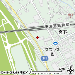 静岡県富士市宮下377周辺の地図