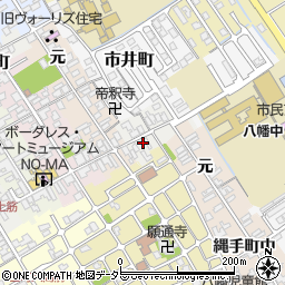滋賀県近江八幡市鍵之手町周辺の地図