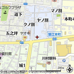 愛知県海部郡蟹江町蟹江本町ヤノ割53-1周辺の地図