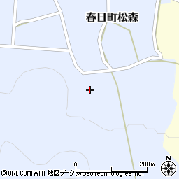 兵庫県丹波市春日町松森596周辺の地図