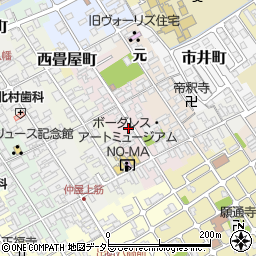 滋賀県近江八幡市博労町周辺の地図