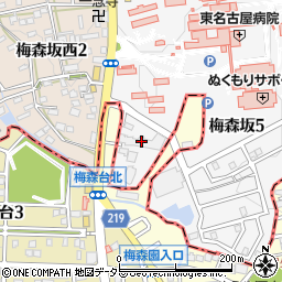 愛知県名古屋市名東区梅森坂5丁目208周辺の地図