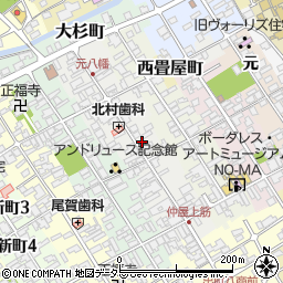 滋賀県近江八幡市仲屋町周辺の地図