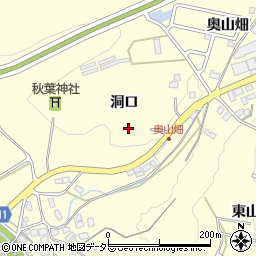 愛知県豊田市御船町洞口周辺の地図