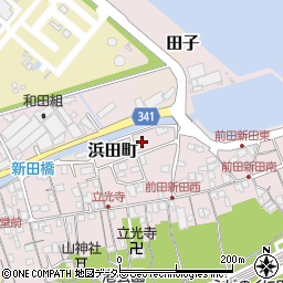 静岡県富士市浜田町周辺の地図
