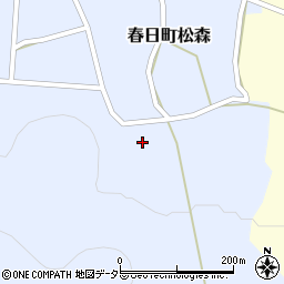 兵庫県丹波市春日町松森598周辺の地図