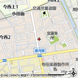 愛知県蟹江町（海部郡）今（川西中）周辺の地図
