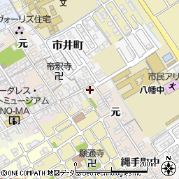 滋賀県近江八幡市鍵之手町2周辺の地図