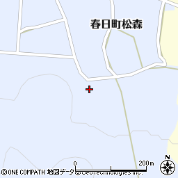 兵庫県丹波市春日町松森593周辺の地図