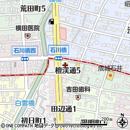 ファミリーマート石川橋店周辺の地図