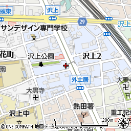 名古屋沢上郵便局周辺の地図