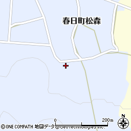 兵庫県丹波市春日町松森592周辺の地図