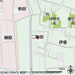 愛知県愛西市西條町二町田周辺の地図