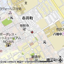 滋賀県近江八幡市鍵之手町17周辺の地図