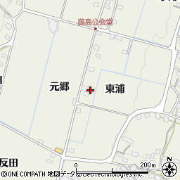愛知県日進市藤島町東浦周辺の地図