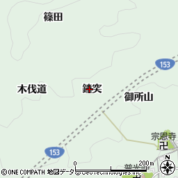 愛知県豊田市足助町鐘突周辺の地図