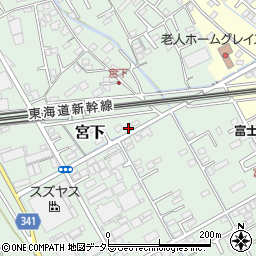 静岡県富士市宮下158周辺の地図