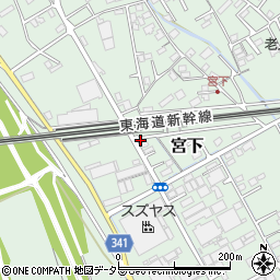 静岡県富士市宮下381周辺の地図