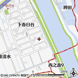 愛知県津島市鹿伏兎町下春日台16-5周辺の地図