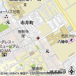 滋賀県近江八幡市鍵之手町20周辺の地図