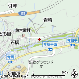 愛知県豊田市足助町（岩崎）周辺の地図