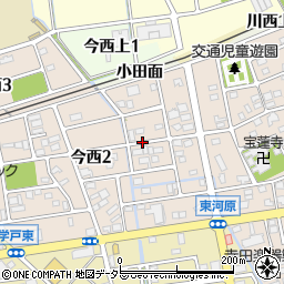 愛知県蟹江町（海部郡）今西周辺の地図
