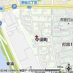 愛知県名古屋市中川区中須町周辺の地図