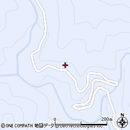 愛知県豊根村（北設楽郡）古真立（後向）周辺の地図