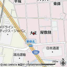 愛知県愛西市東保町大正周辺の地図