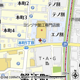 愛知県海部郡蟹江町蟹江本町コノ割周辺の地図