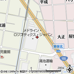 愛知県愛西市西保町鳥居先周辺の地図