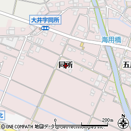 愛知県愛西市大井町同所周辺の地図