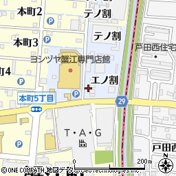 愛知県海部郡蟹江町蟹江本町エノ割16-3周辺の地図