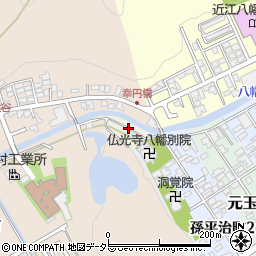 滋賀県近江八幡市日杉町周辺の地図