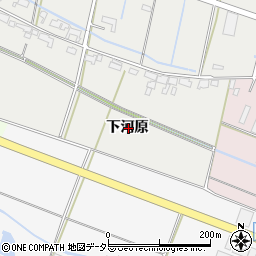 愛知県愛西市落合町下河原周辺の地図