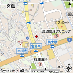 静岡県富士市川成島627周辺の地図