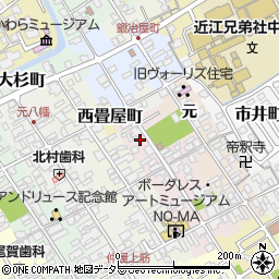滋賀県近江八幡市博労町元25周辺の地図