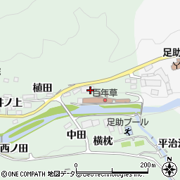 愛知県豊田市足助町東貝戸周辺の地図