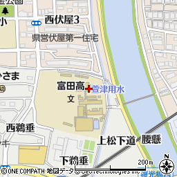 名古屋市立富田高等学校周辺の地図