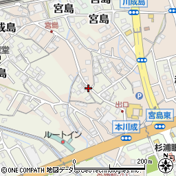 静岡県富士市川成島722周辺の地図