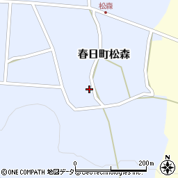 兵庫県丹波市春日町松森628周辺の地図