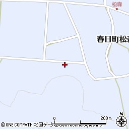 兵庫県丹波市春日町松森657周辺の地図