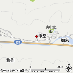 愛知県豊田市中金町申堂周辺の地図