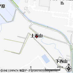 愛知県豊田市亀首町（上西山）周辺の地図