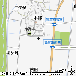 愛知県豊田市亀首町前田44周辺の地図
