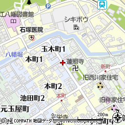滋賀県近江八幡市玉木町周辺の地図