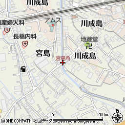 宮島角周辺の地図
